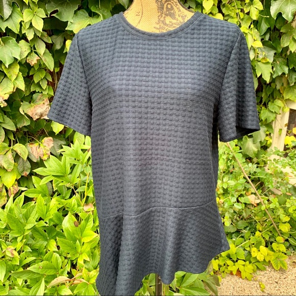 Banana Republic Tops - BANANA REPUBLIC Navy Flounce Shirt, L